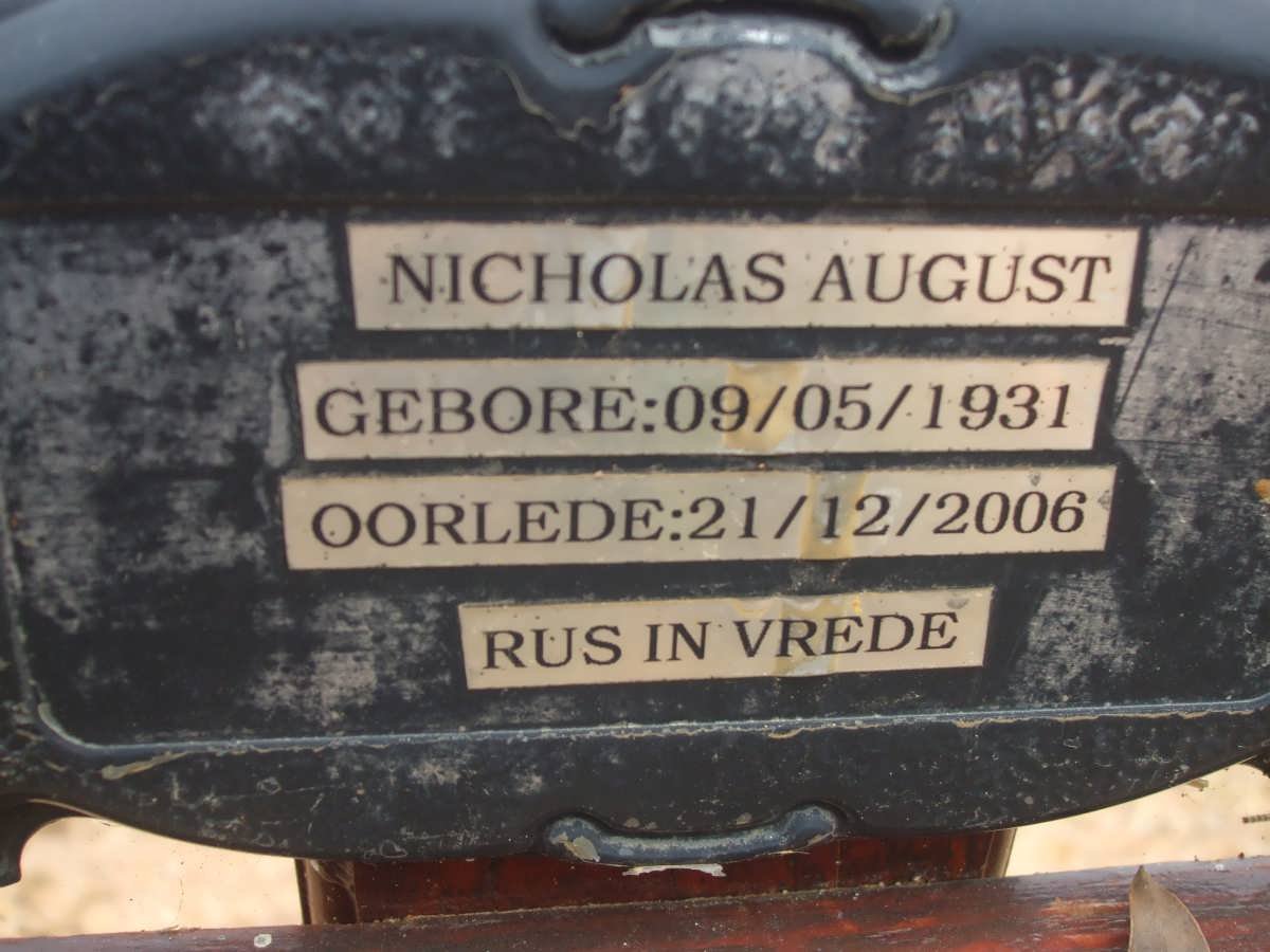 AUGUST Nicholas 1931-2006 &amp; Angeline Frances 1934-2003