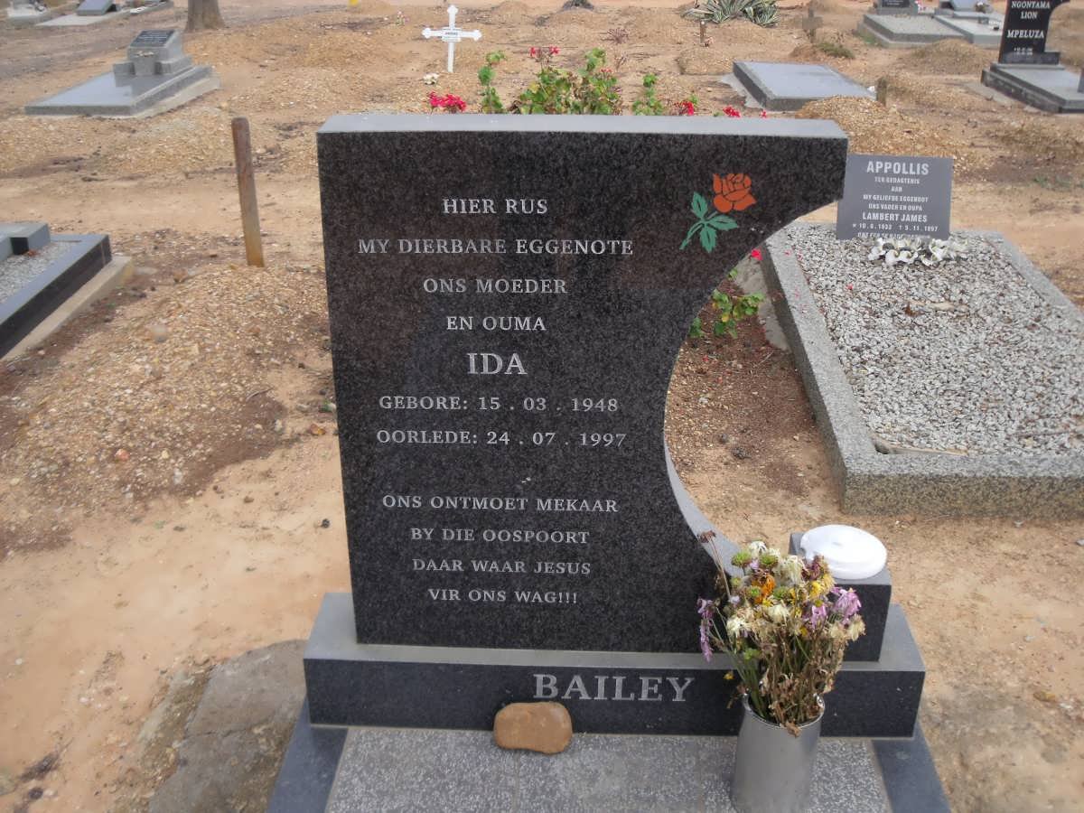 BAILEY Ida 1948-1997