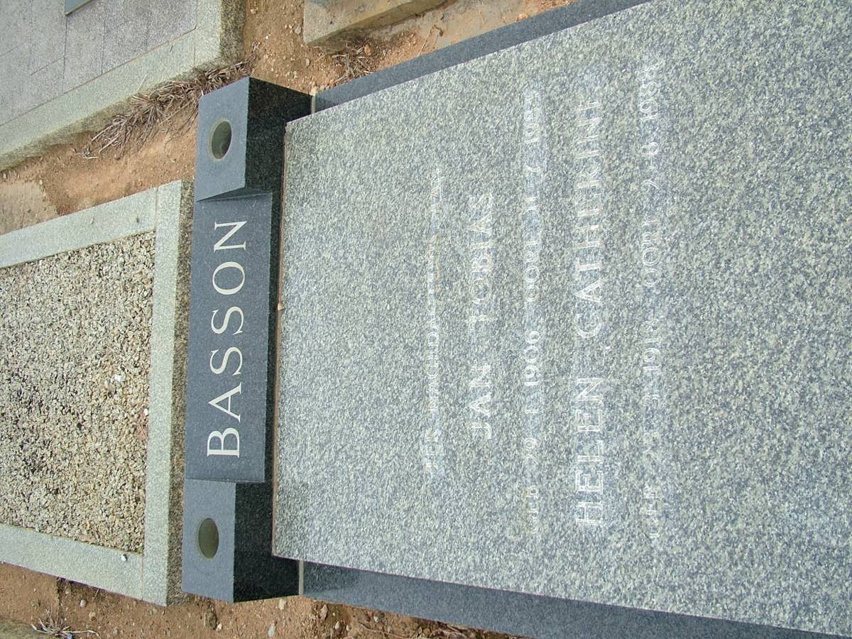 BASSON Jan Tobias 1906-1984 &amp; Helen Catherine 1918-1988
