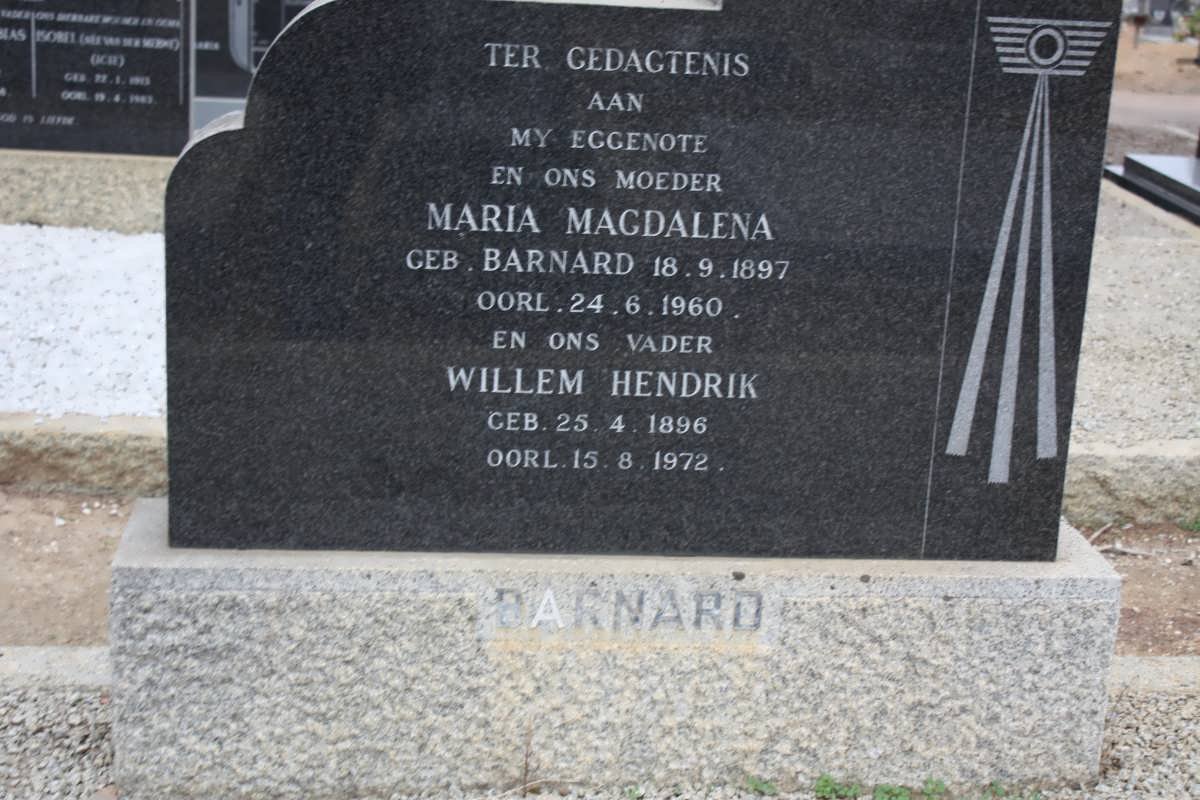 BARNARD Willem Hendrik 1896-1972 &amp; Maria Magdalena BARNARD 1897-1960
