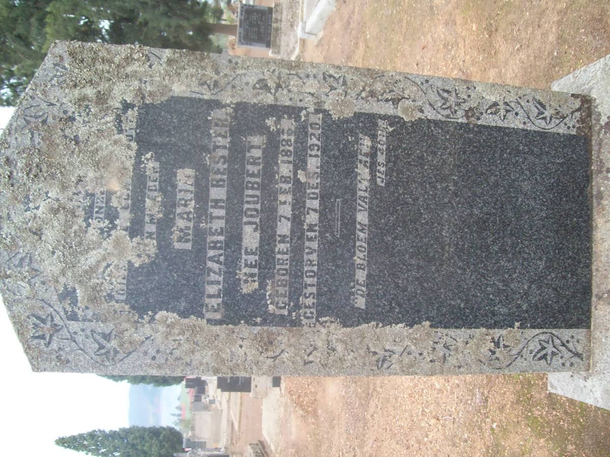 BESTER Maria Elizabeth nee JOUBERT 1886-1920