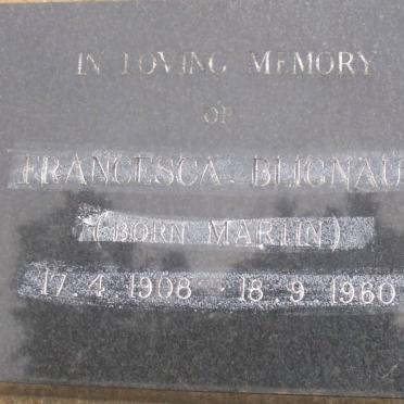 BLIGNAUT Francesca nee MARTIN 1908-1960