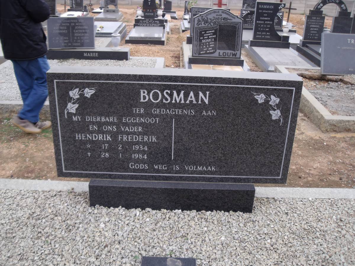 BOSMAN Hendrik Frederik 1934-1984
