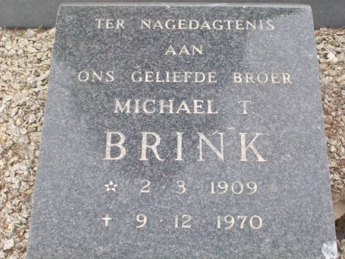 BRINK Michael T. 1909-1970