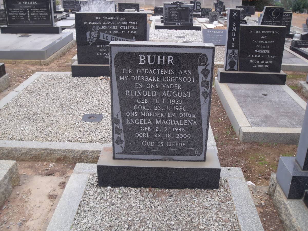 BUHR Reinold August 1929-1980 &amp; Engela Magdalena 1936-2000