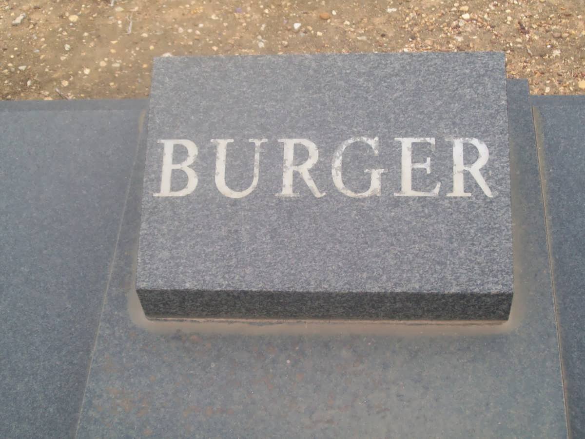 BURGER Barend Frederick 1907-1985 &amp; Maria Francina Magdalena van der WESTHUYSEN 1903-1982