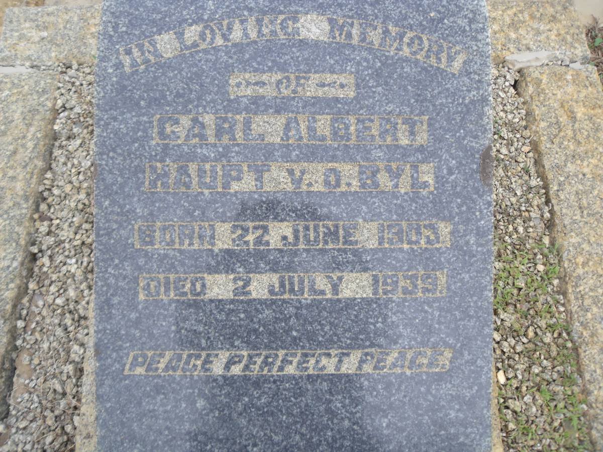 BYL Carl Albert Haupt, v.d. 1903-1939