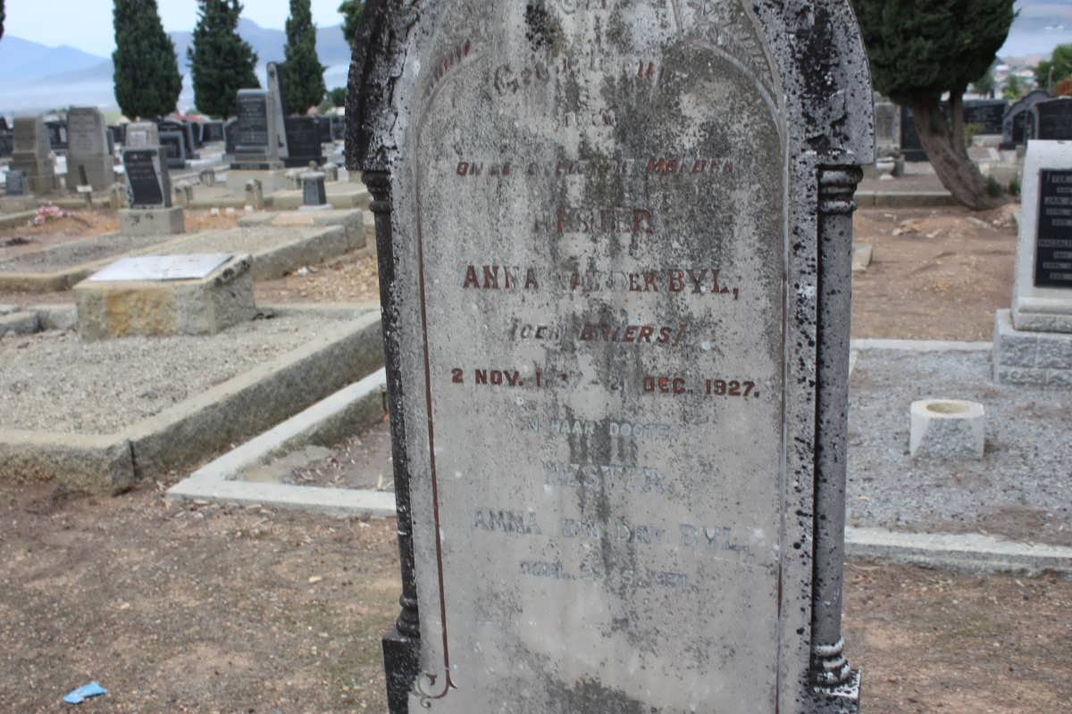 BYL Anna, van der nee BRIERS 1837-1927 :: VAN DER BYL Hester Anna -1931