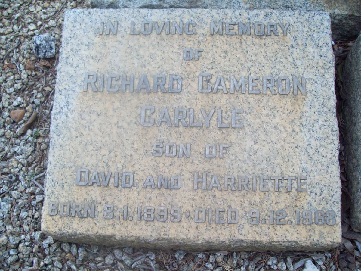 CARLYLE Richard Cameron 1899-1968