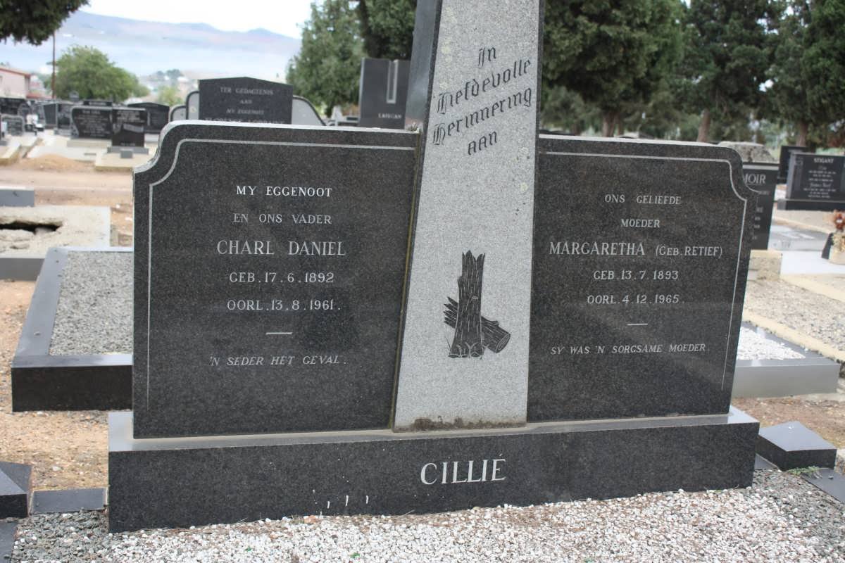 CILLIÉ Charl Daniel 1892-1961 &amp; Margaretha RETIEF 1893-1965