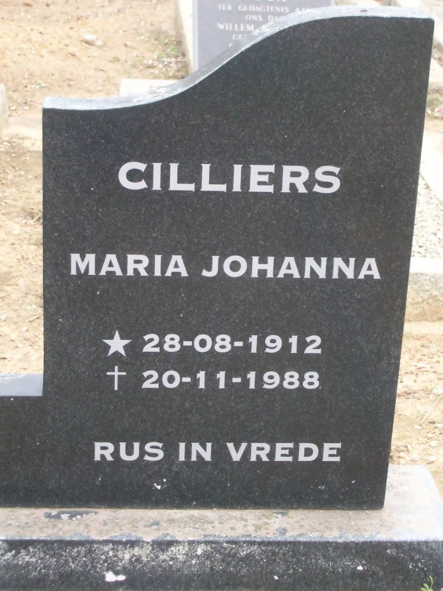 CILLIERS Maria Johanna 1912-1988