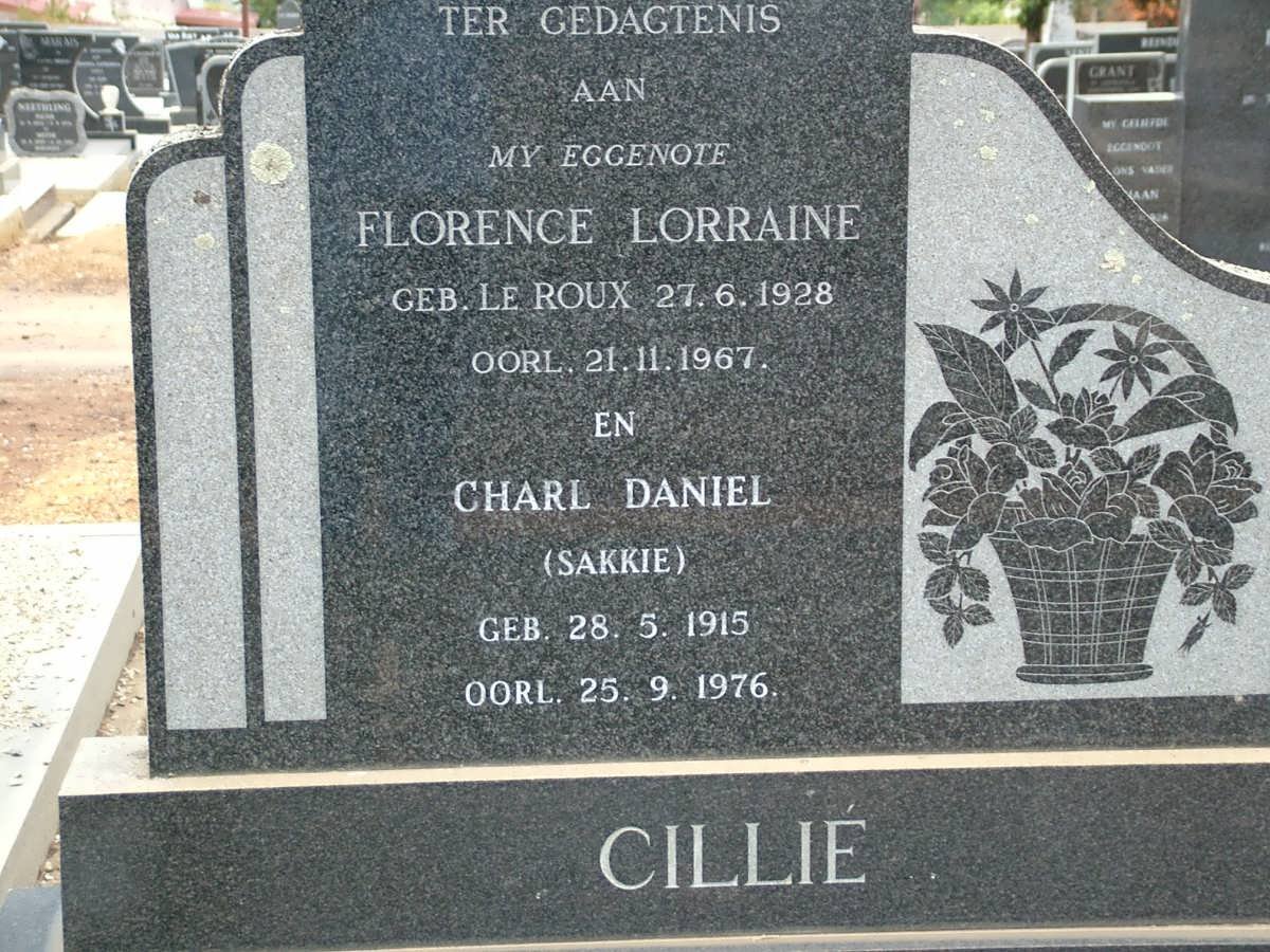 CILLIÉ Charl Daniel 1915-1976 &amp; Florence Lorraine LE ROUX 1928-1967