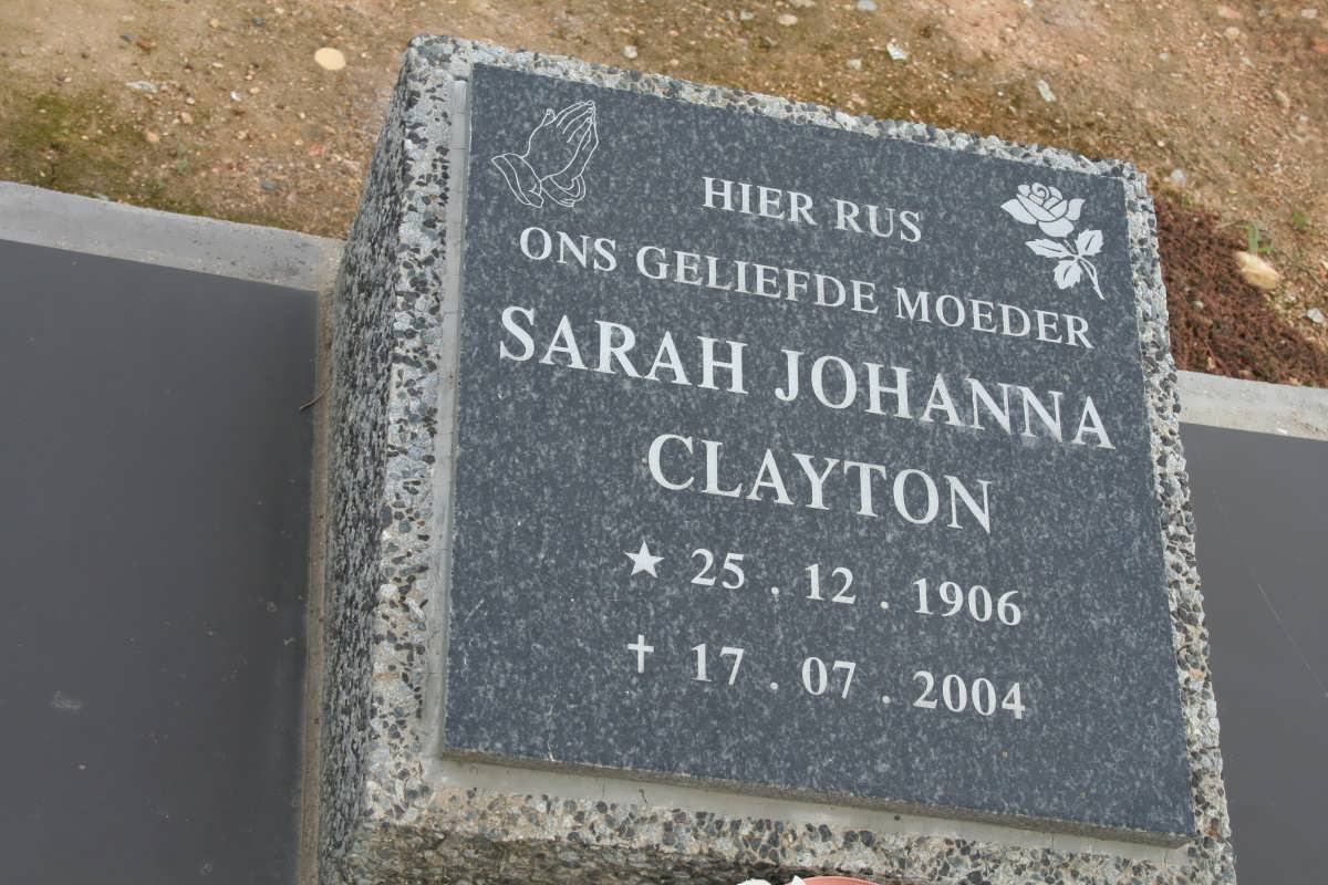 CLAYTON Sarah Johanna 1906-2004