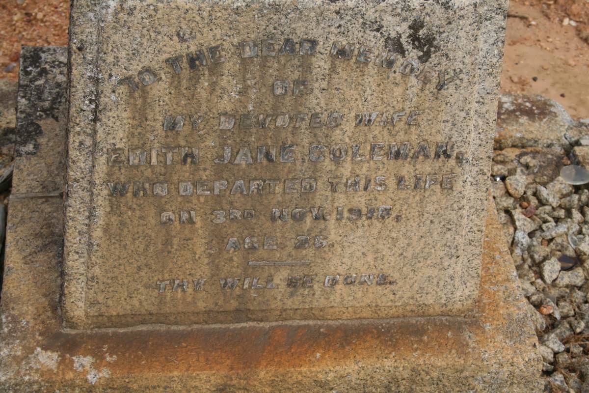 COLEMAN Edith Jane -1918