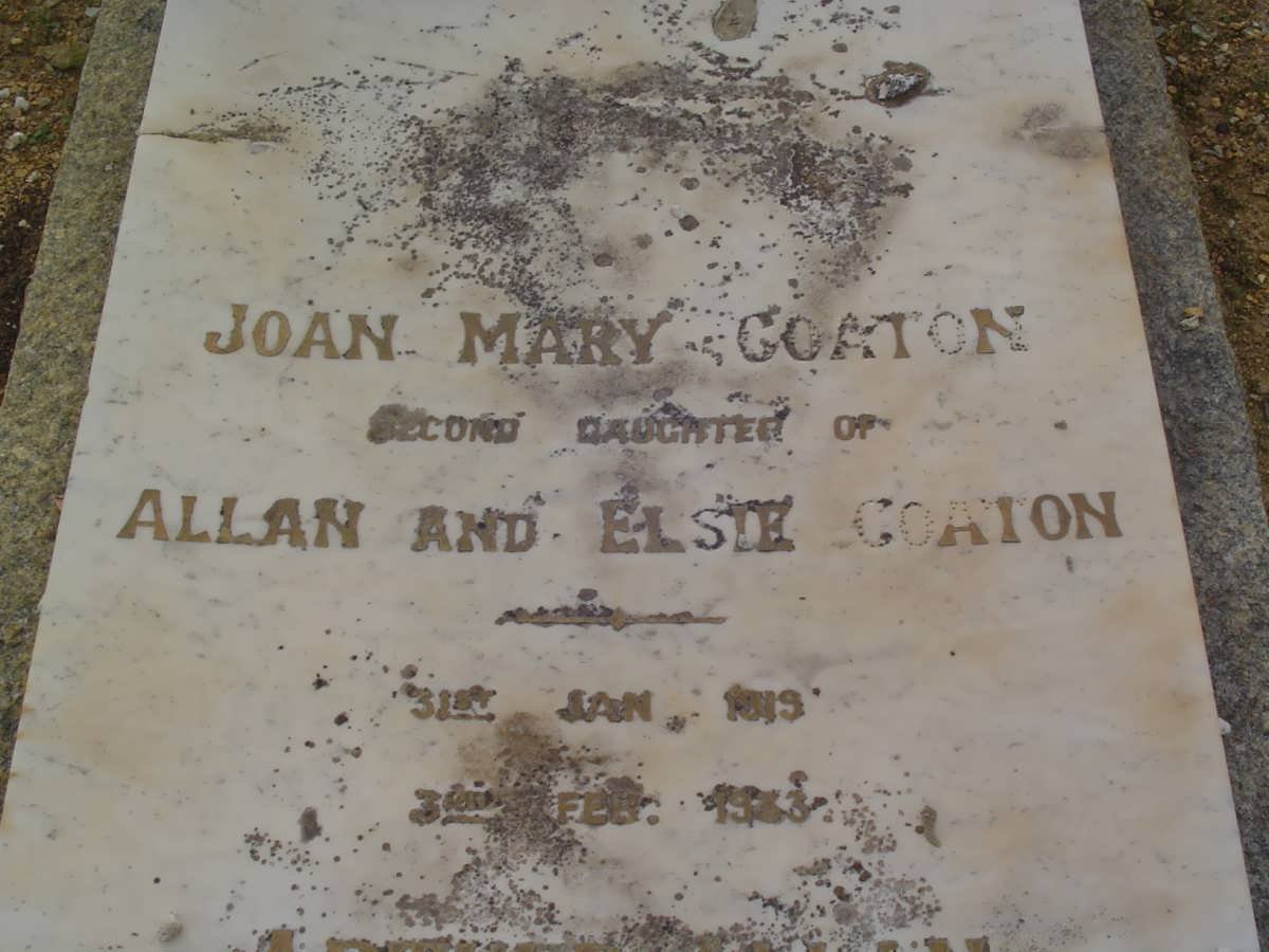 COATON Joan Mary 1919-1933