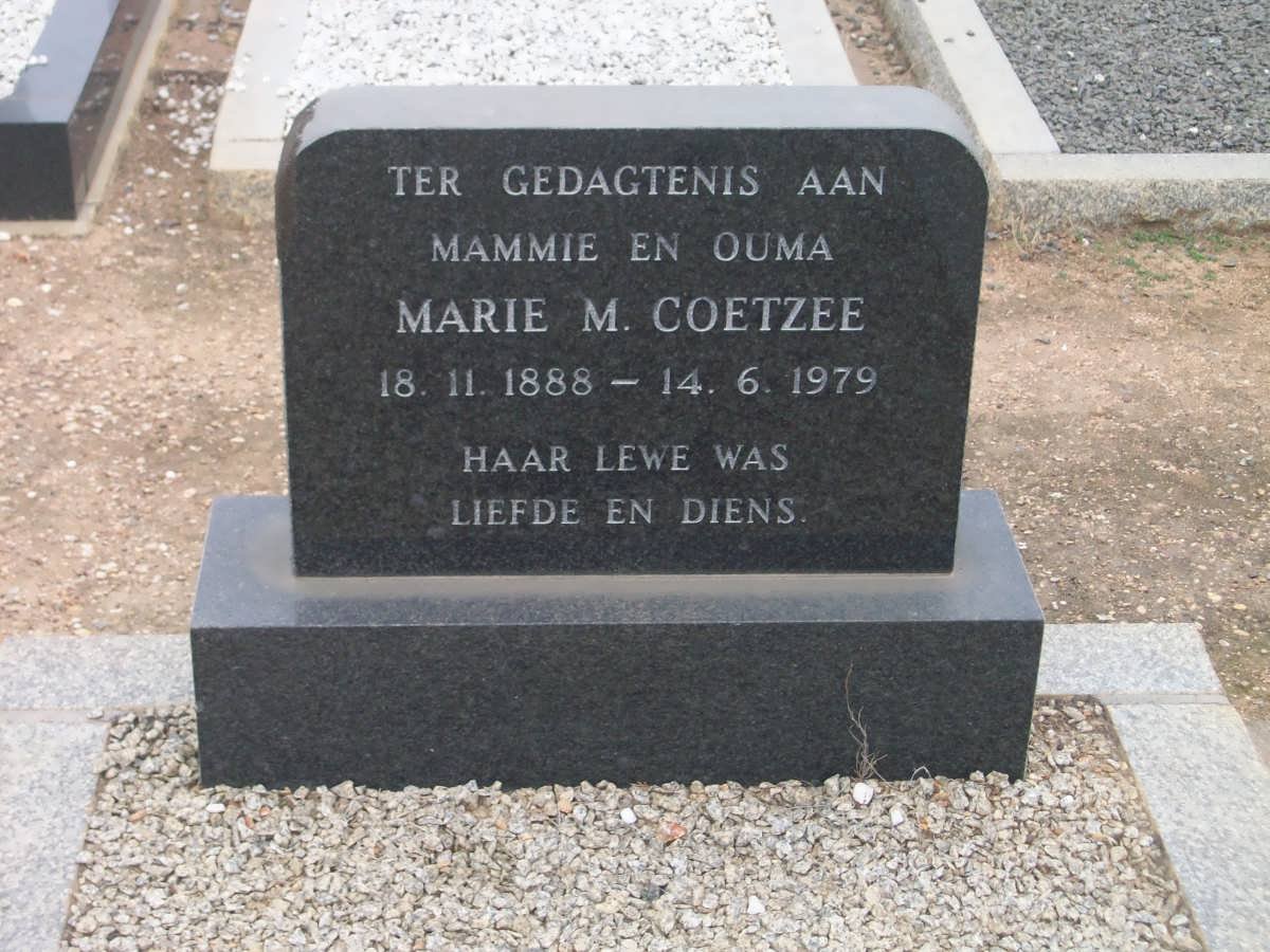 COETZEE Marie M. 1888-1979