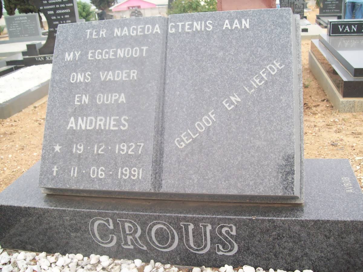 CROUS Andries 1927-1991