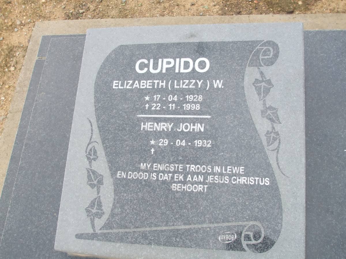 CUPIDO Henry John 1932- &amp; Elizabeth W. 1928-1998