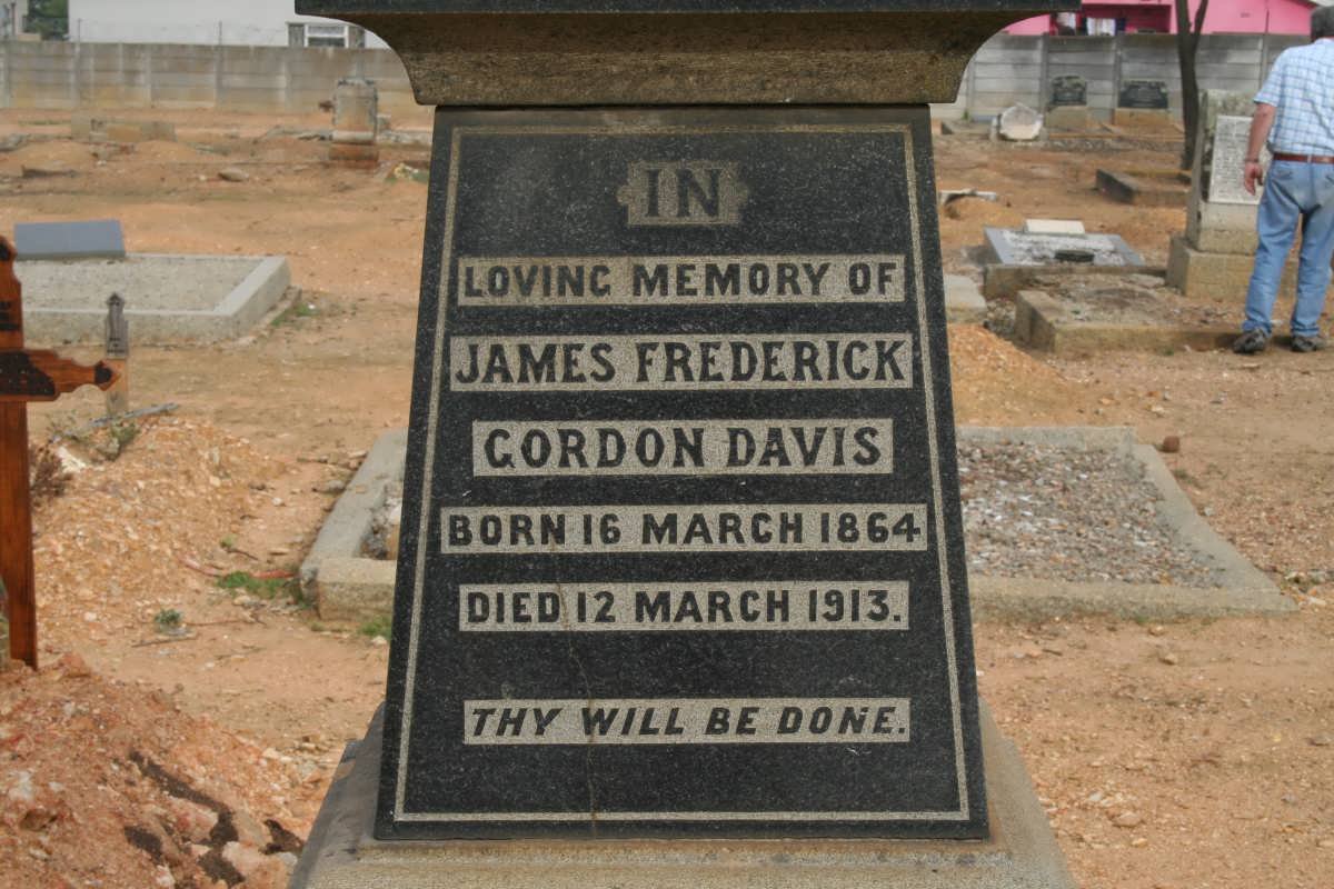 DAVIS James Frederick Gordon 1864-1913