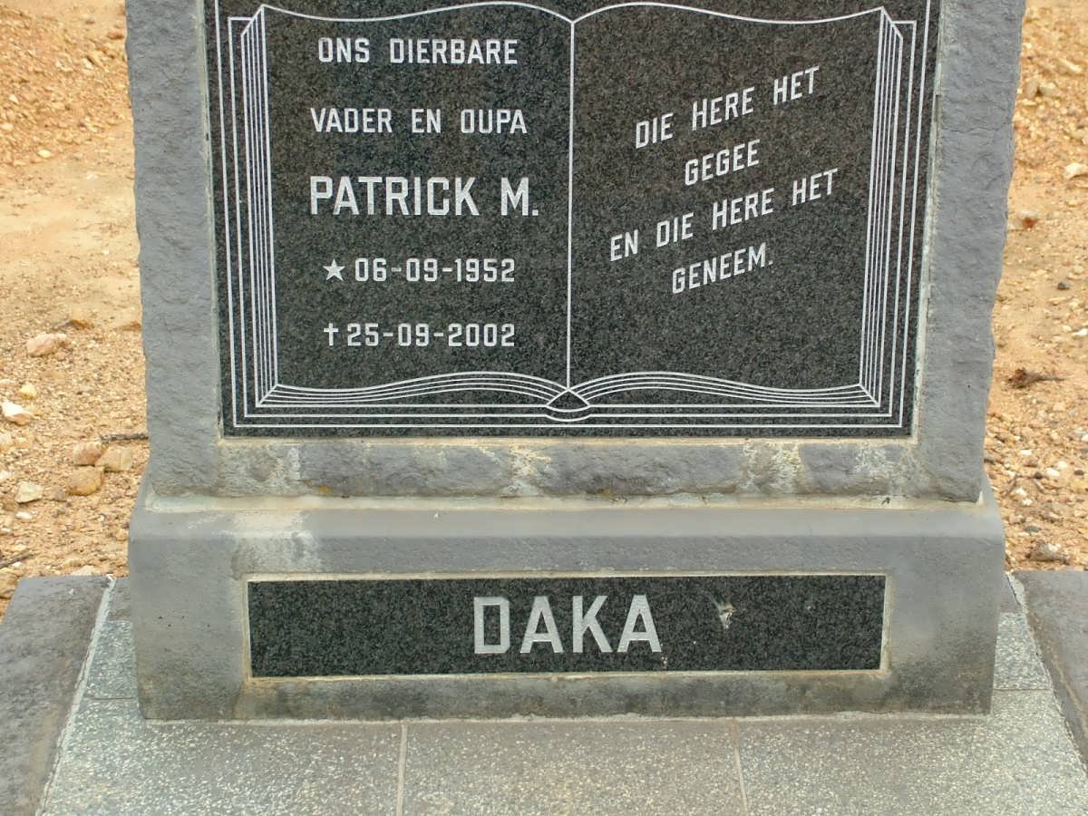 DAKA Patrick M. 1952-2002