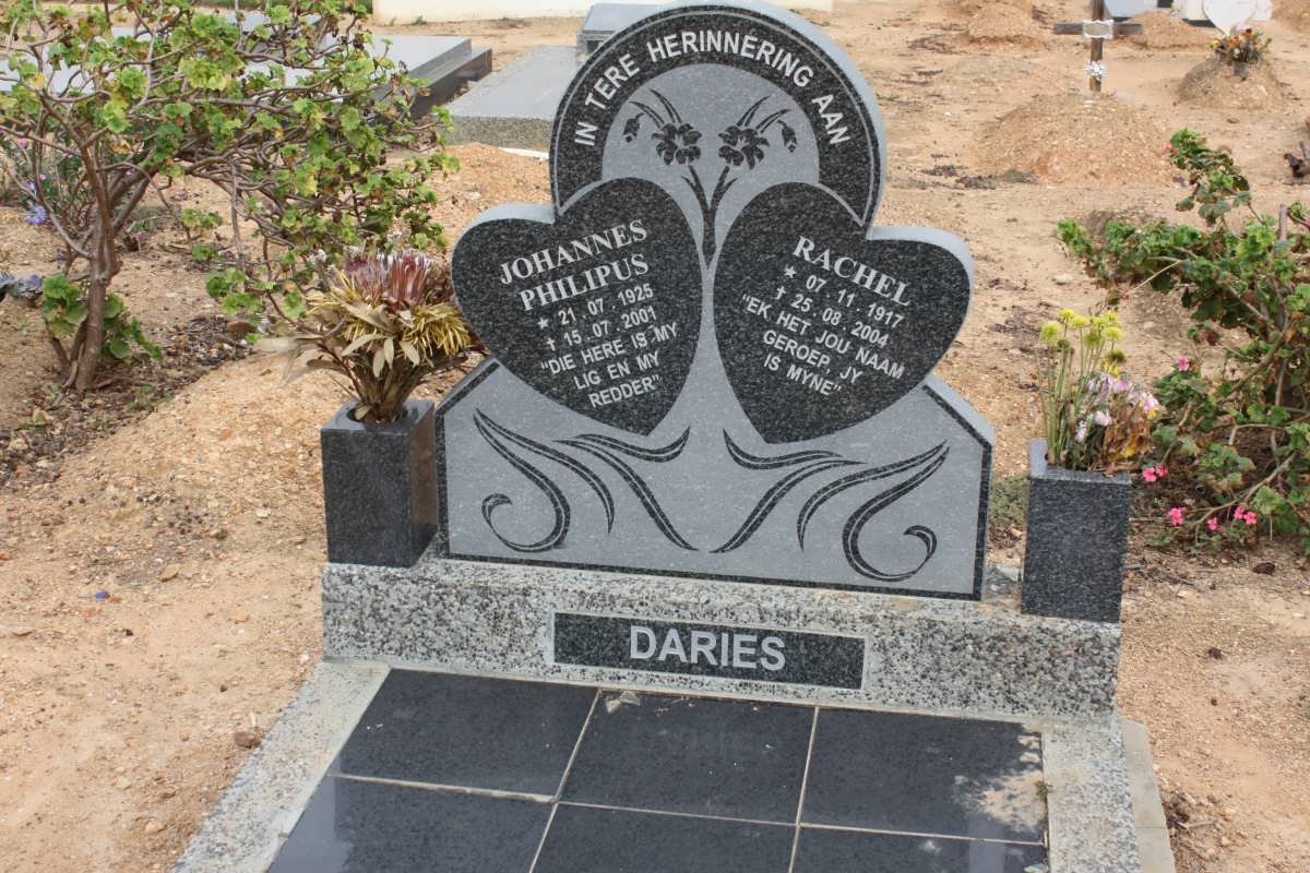 DARIES Johannes Philipus 1925-2001 &amp; Rachel 1917-2004