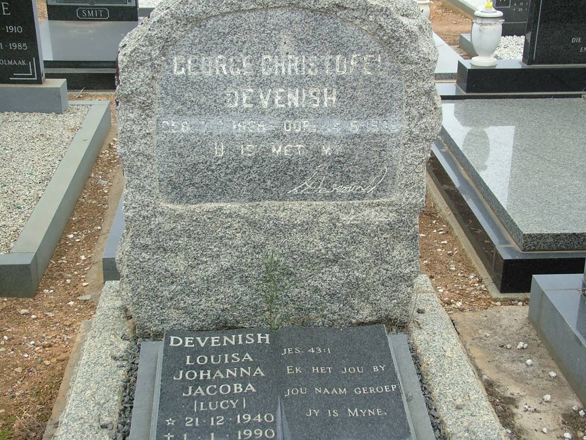 DEVENISH George Christofel 1928-1985 :: DEVENISH Louisa Johanna Jacoba 1940-1990