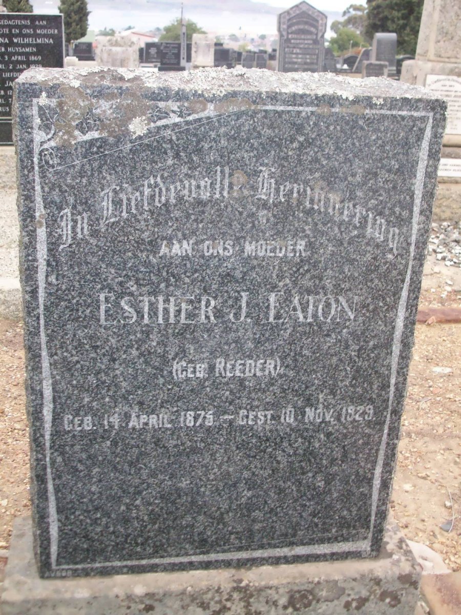 EATON Esther J. nee REEDER 1875-1929