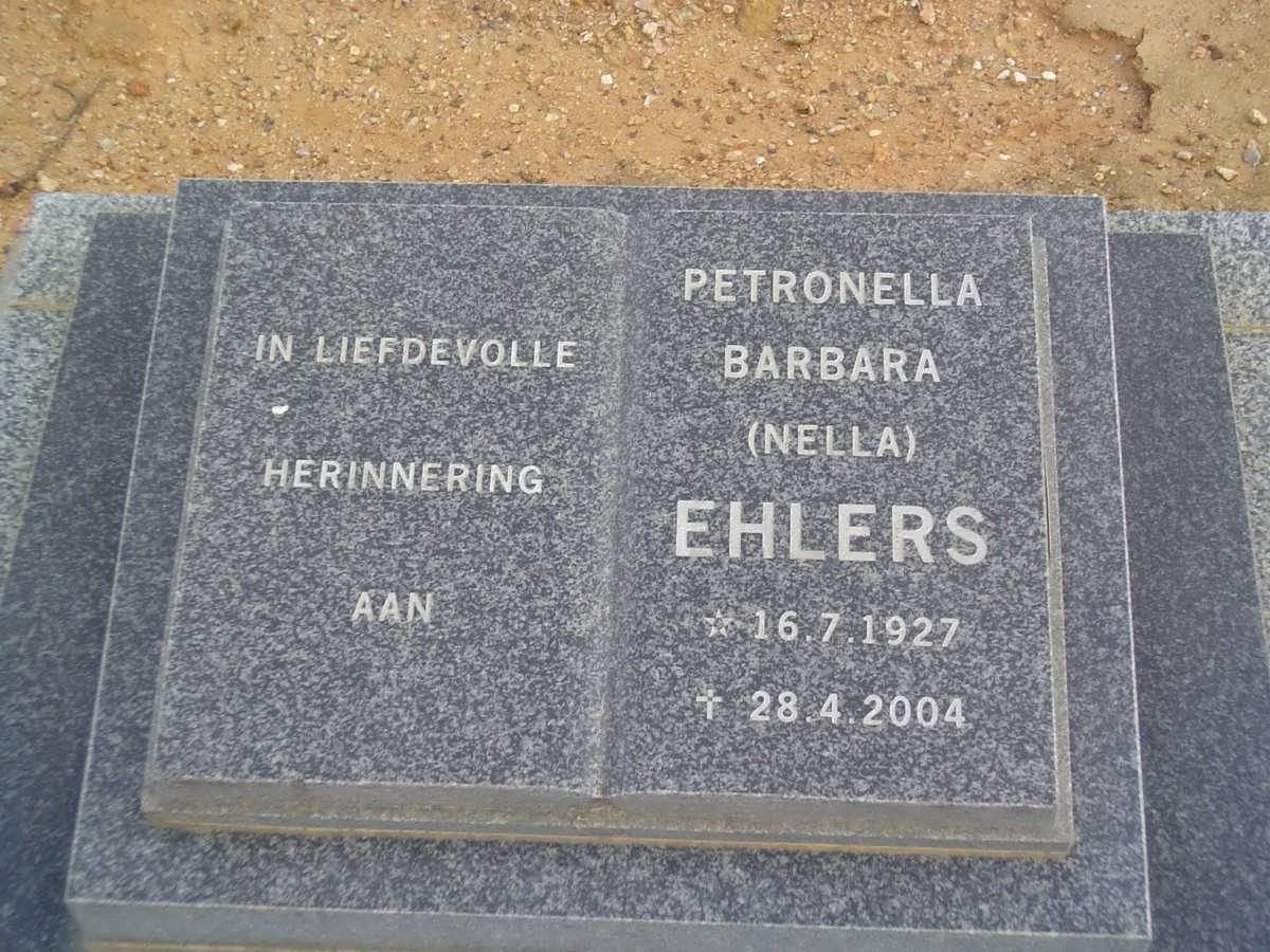EHLERS Petronella Barbara 1927-2004