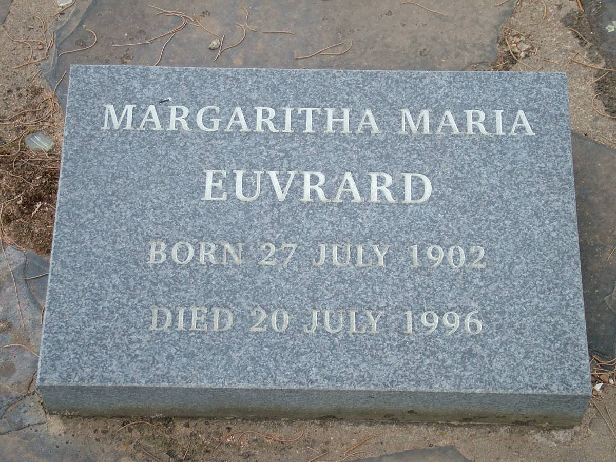 EUVRARD Margaritha Maria 1902-1996