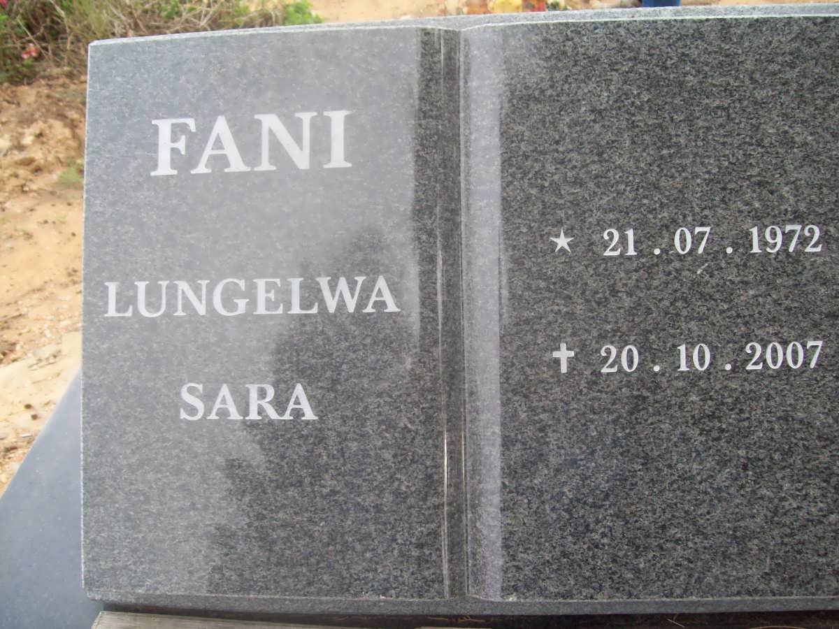 FANI Lungelwa Sara 1972-2007