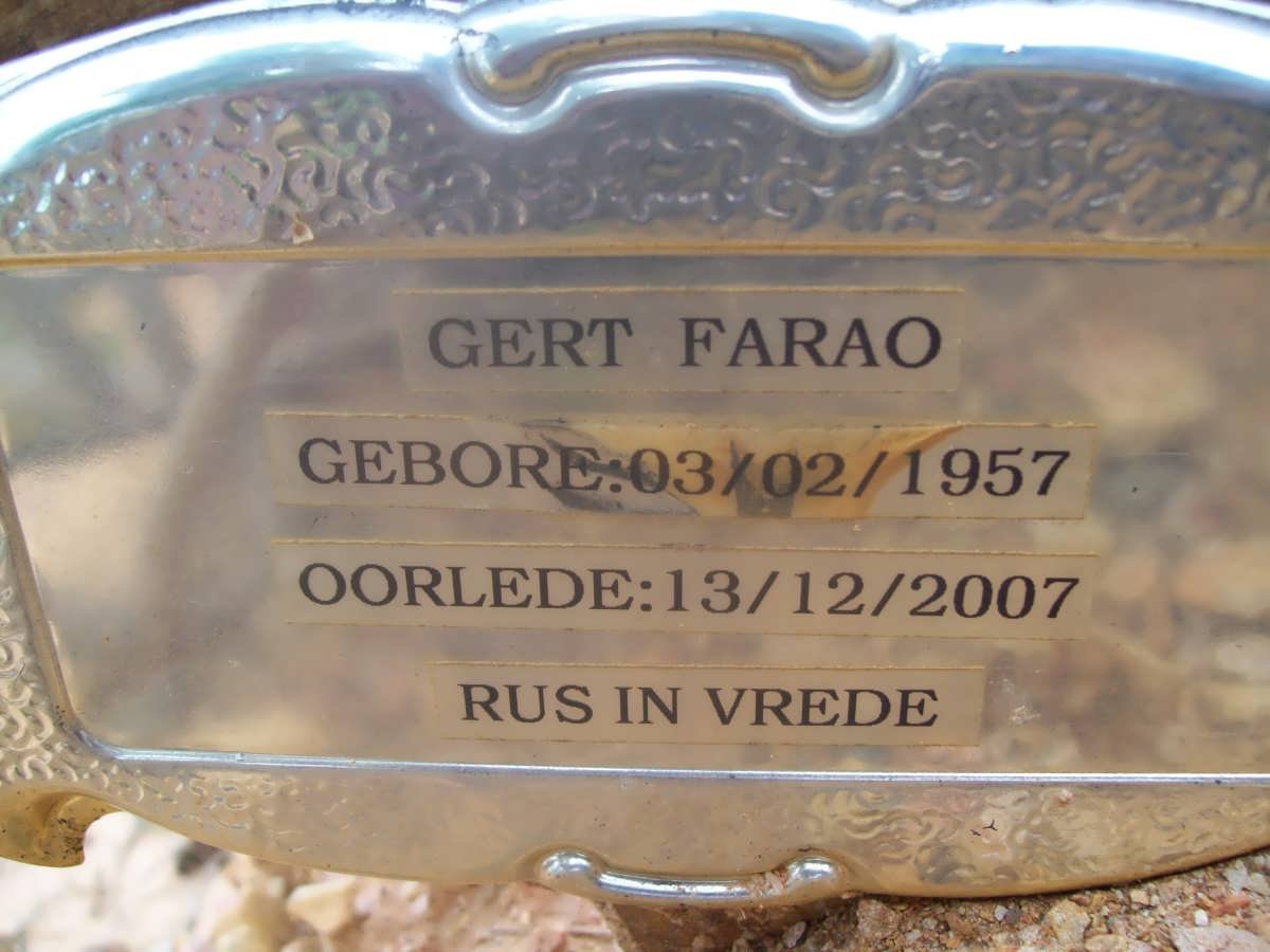 FARAO Gert 1957-2007