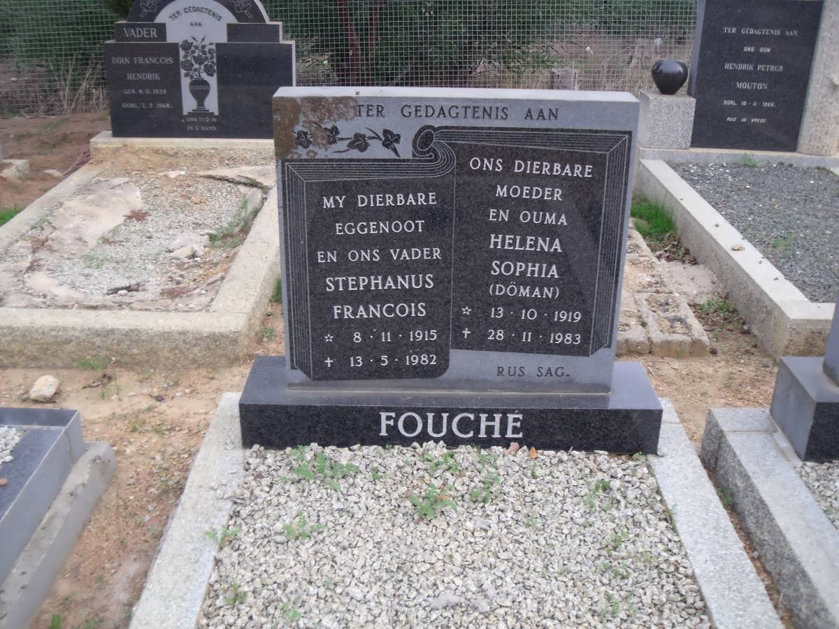FOUCHÉ Stephanus Francois 1915-1982 &amp; Helena Sophia DÖMAN 1919-1983