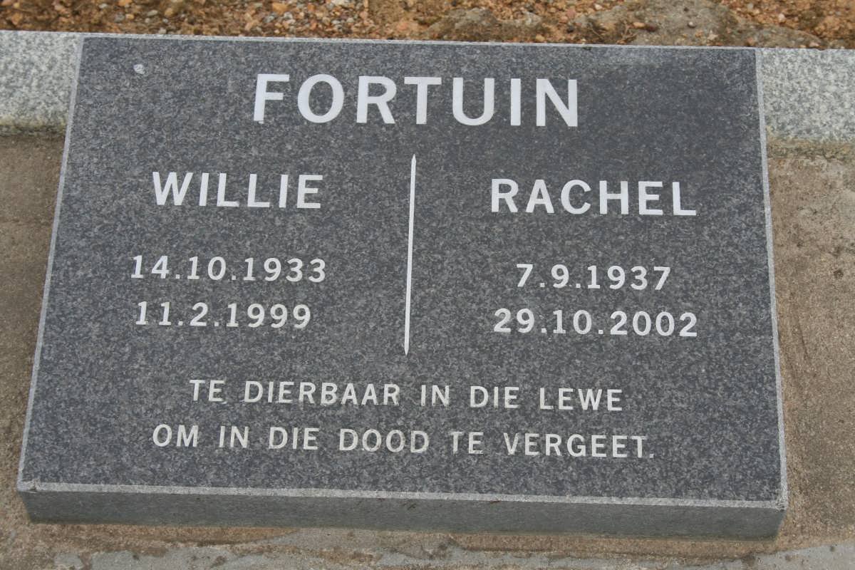 FORTUIN Willie 1933-1999 &amp; Rachel 1937-2002