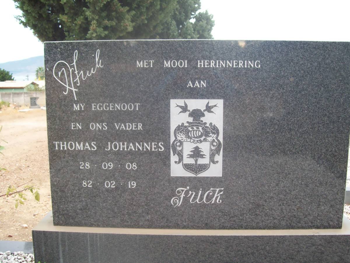 FRICK Thomas Johannes 1928-1982