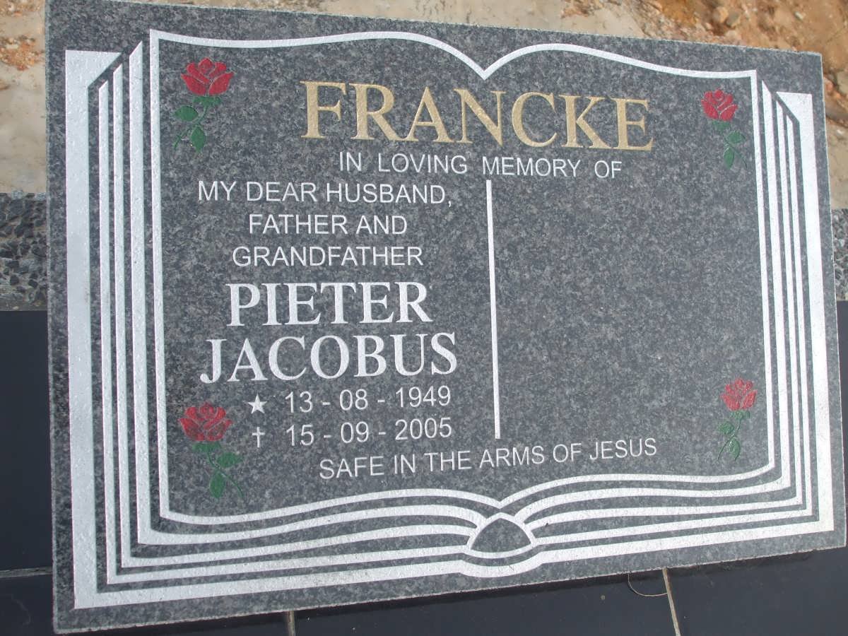 FRANCKE Pieter Jacobus 1949-2005