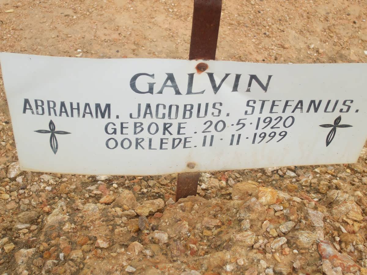 GALVIN Abraham Jacobus Stefanus 1920-1999