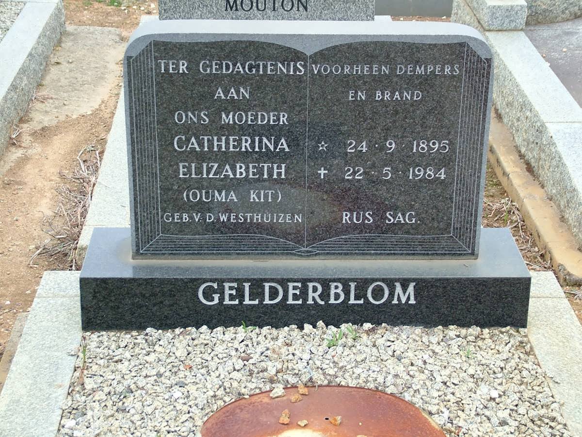 GELDERBLOM Catherina Elizabeth 1895-1984