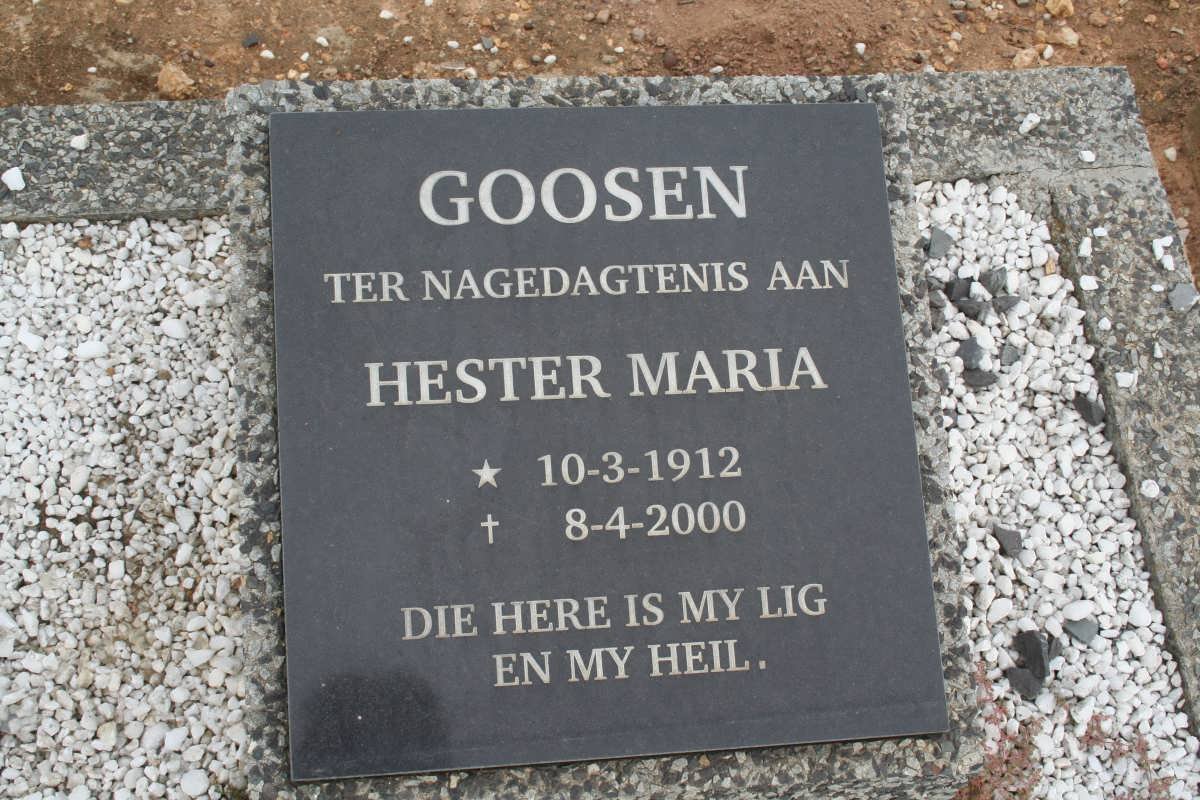 GOOSEN Hester Maria 1912-2000