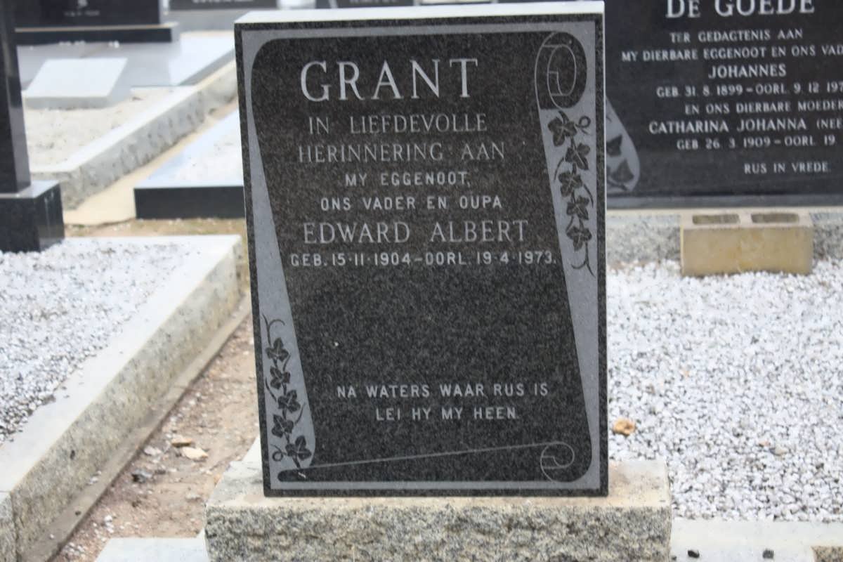GRANT Edward Albert 1904-1973