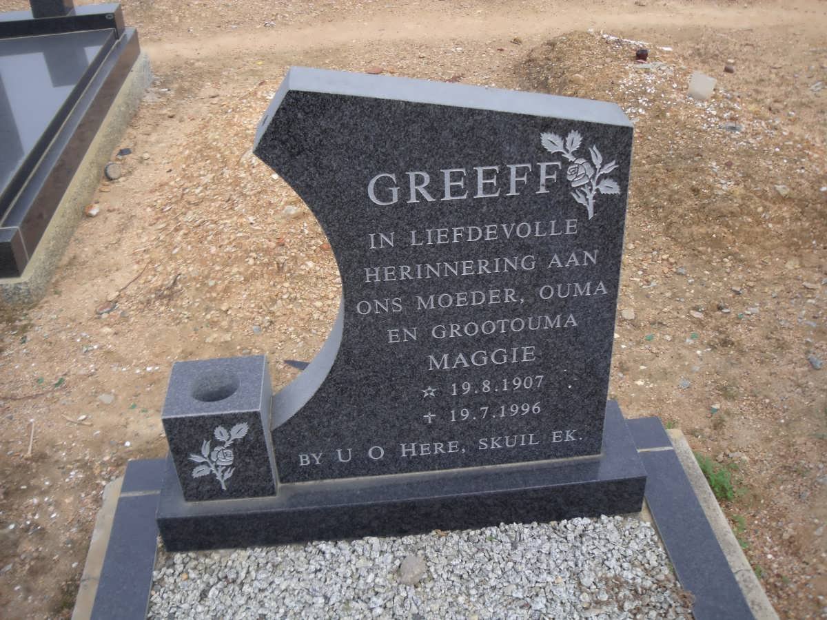 GREEFF Maggie 1907-1996
