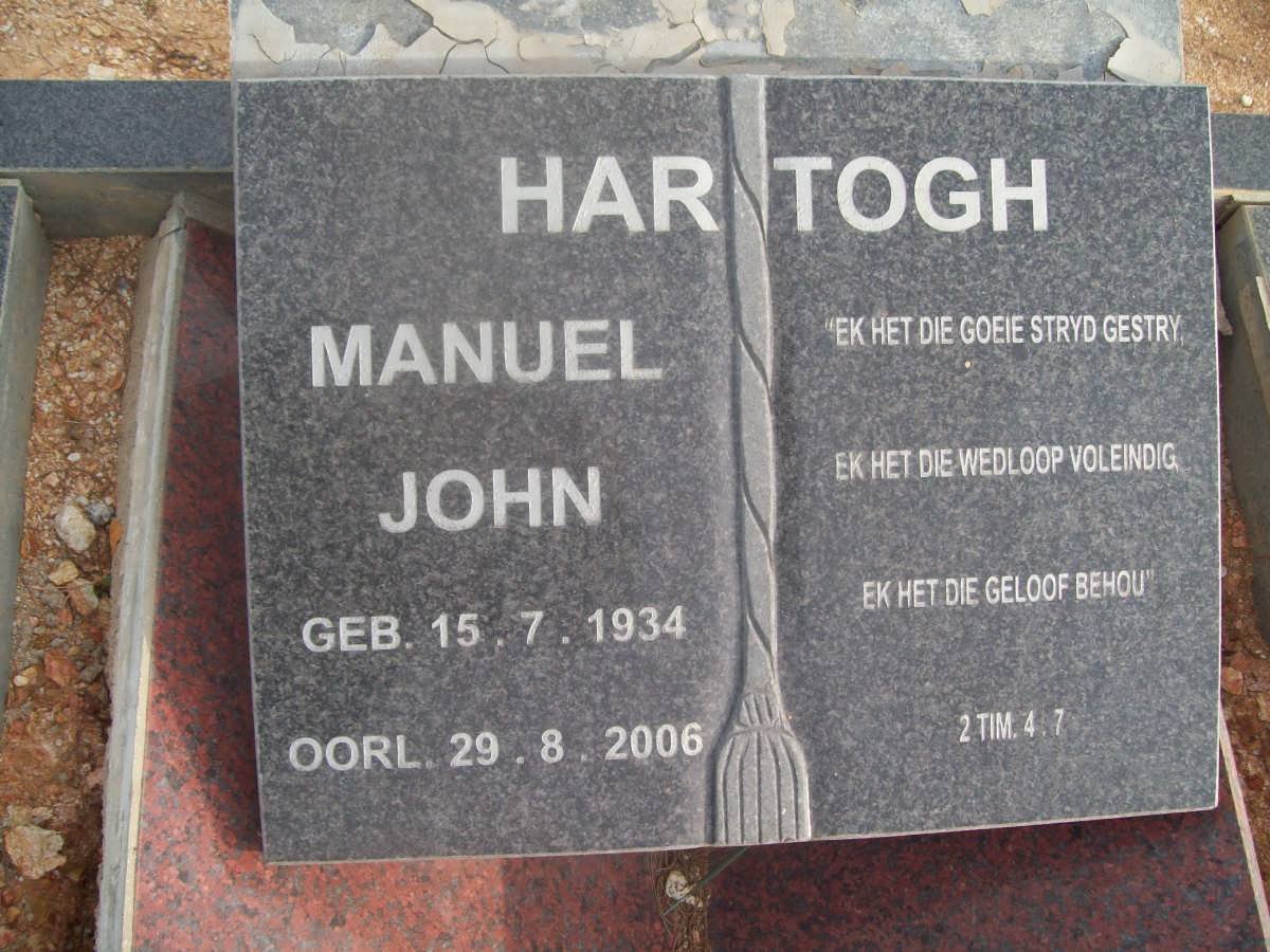 HARTOGH Manuel John 1934-2006
