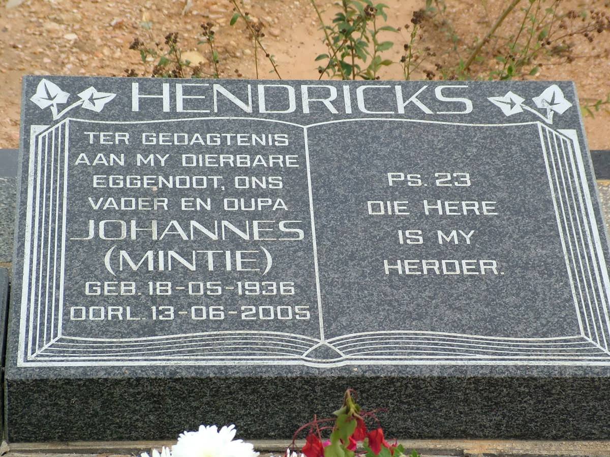 HENDRICKS Johannes 1936-2005