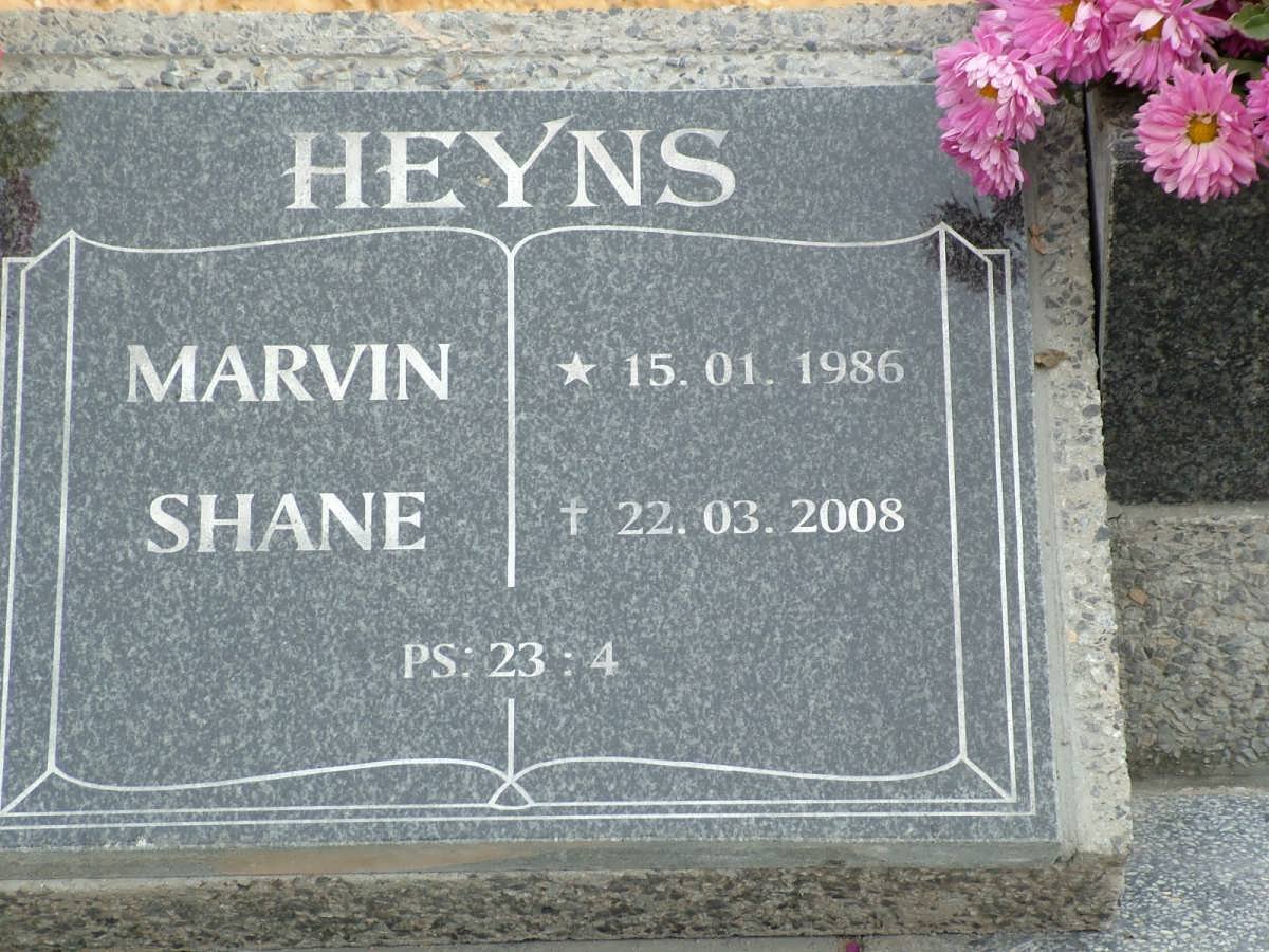 HEYNS Marvin Shane 1986-2008