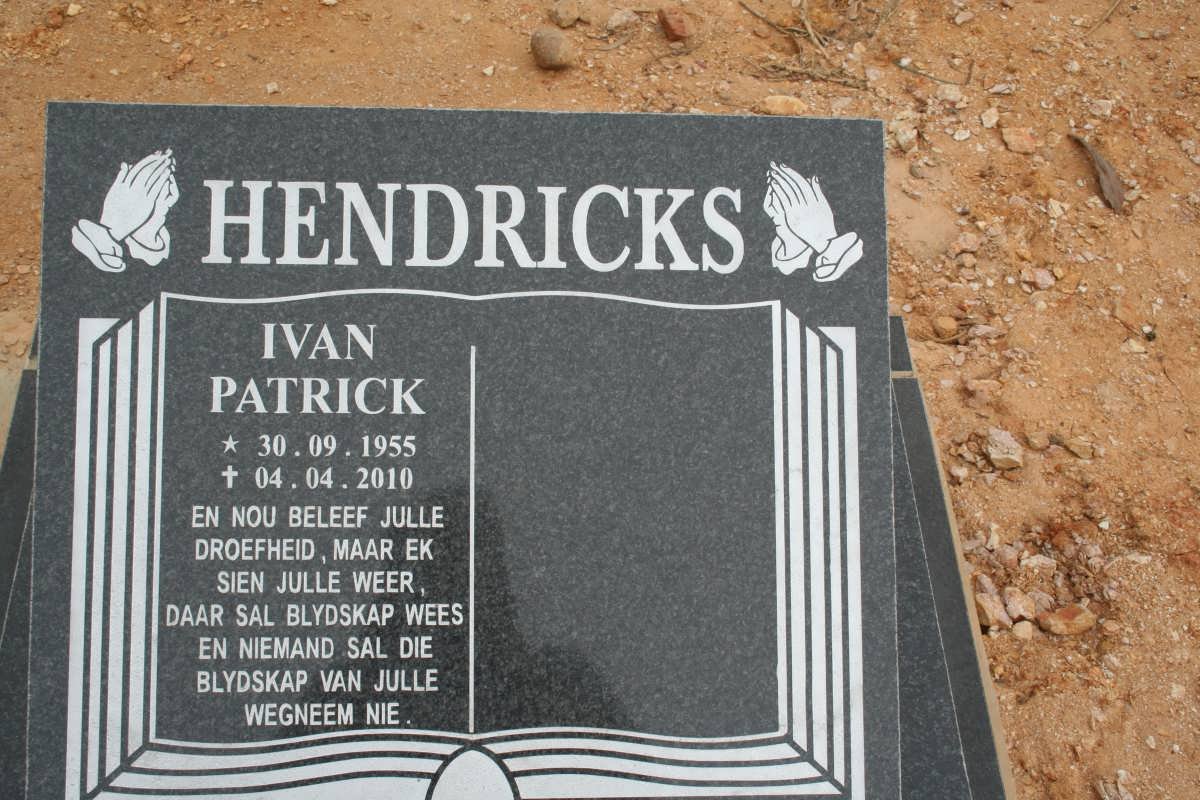 HENDRICKS Ivan Patrick 1955-2010