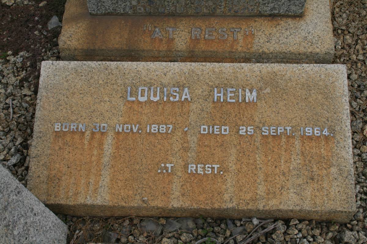 HEIM Louisa 1887-1964