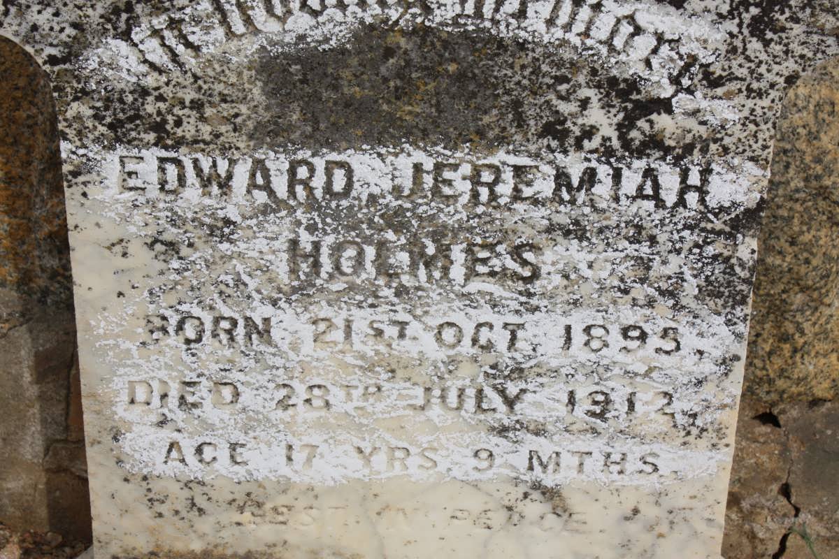 HOLMES Edward Jeremiah 1895-1912