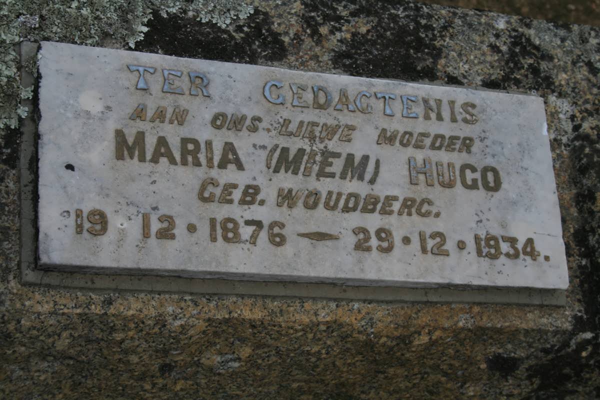HUGO Maria nee WOUDBERG 1876-1934