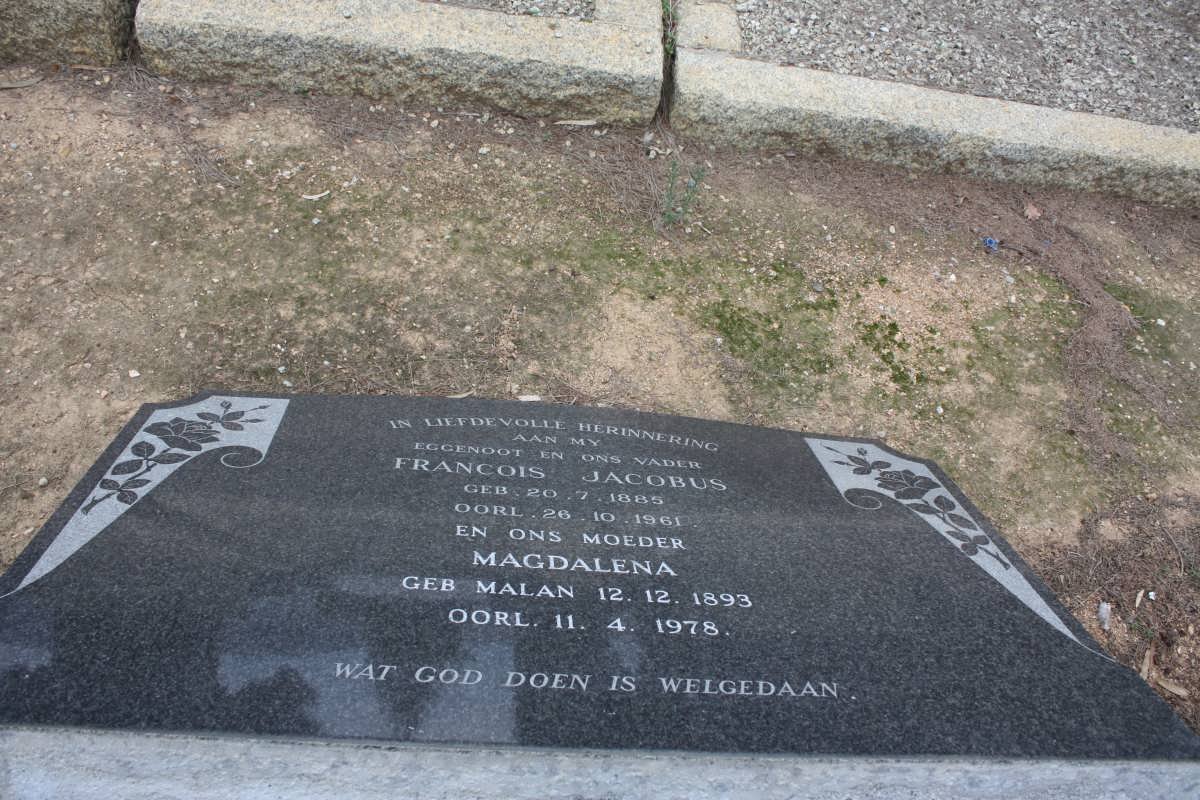 HUGO Francois Jacobus 1885-1961 &amp; Magdalena MALAN 1893-1978