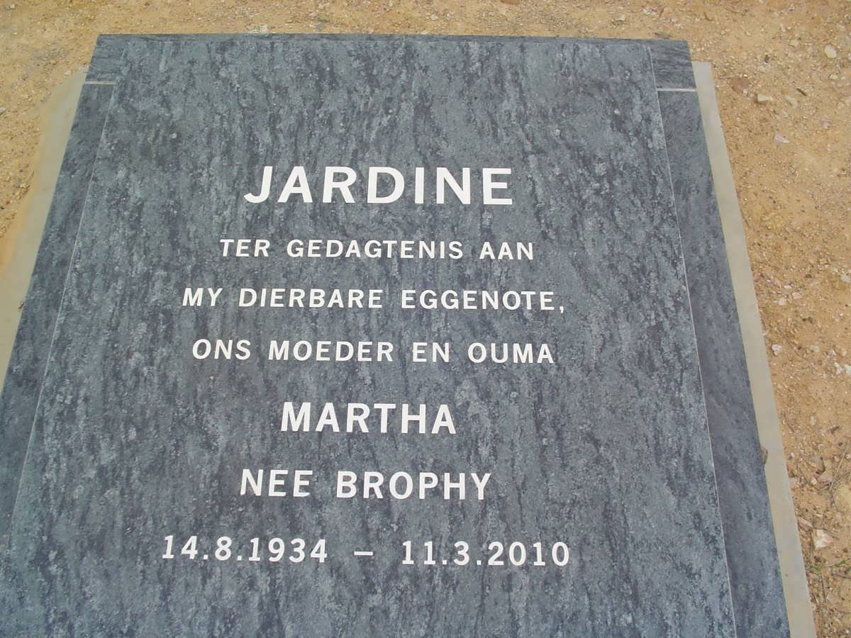 JARDINE Martha nee BROPHY 1934-2010