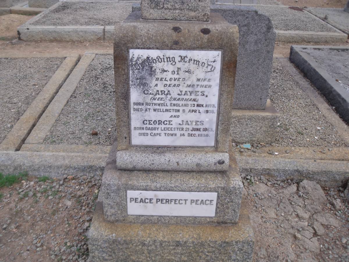 JAYES George 1863-1938 &amp; Clara SHARMAN 1873-1930